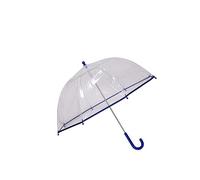 SWL Kids Clear Bubble Dome Umbrella - See Through Transparent PVC Brolly with Crook Handle | Lightweight, Safe & Durable Rain Cover for Children | Perfect for School, Travel & Outdoor Events (Blue)