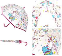 SWL Kids Clear Dome Umbrella Bubble Brolly For Boys And Girls (Unicorn Clear Dome Umbrella)