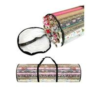 SWL Premium Transparent Wrapping Paper Storage Bag - 104x24cm Clear Gift Wrap Organizer with Handles | Large Storage for Wrapping Paper Rolls, Bows & Holiday Accessories