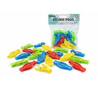 SWL Storm Pegs Clothes Clips - 40 Pcs | Plastic Laundry Pegs with Secure Grip | Rust-Free Pegs for Indoor & Outdoor Drying