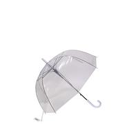 SWL Transparent Dome Umbrella - Automatic Opening, Clear PVC Canopy, Crook Handle, White Trim | Bridal, Wedding, Personalisation & Everyday Use