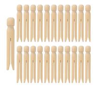 SWL Wooden Dolly Pegs - 100 Pack | Traditional Natural Wood Clothes Pegs | Classic Laundry Pegs for Indoor & Outdoor Use