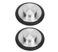 SWLECA 2PCS Stainless Steel Sink Plugs - 8CM Drain Covers to Prevent Food Residue, Ideal Sink Stoppers for Kitchen and Beauty Salon, Includes Garbage Disposal Stopper (rotundity)
