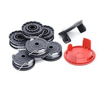 SWNKDG 6 Pieces Strimmer Spools for Bosch Trimmer F016800351 (Length: 6 m, Diameter 1.60 mm with Spool Cover) Art 24, 27, 30 and Art 30-36 LI