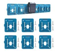 SWNKDG Pack of 6 Battery Holders for Bosch GBA18V Battery, Battery Holder, Wall Mount Suitable for Bosch 2.0Ah 3.0Ah 4.0Ah 5.0Ah Battery (with 12 Screws)