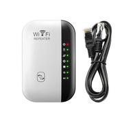 Swokely 300M WiFi Repeater Wireless Signal Amplifier 7 Indicator Lights WiFi Range Extender with Ethernet Port Simple Setup Relay/AP 2 Working Modes Portable WiFi Extender Signal Extender