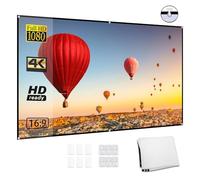 Swokely 80-inch Portable HD Projector Screen 16:9 Projection Screen Foldable Durable Wall Mounted for Outdoor Movies Home Theater Office