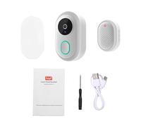 Swokely Smart Doorbell Ring Door Camera Infrared Night Viewing WiFi Wireless Video Bell Camera Rechargeable Video Intercom Doorbell Two-Way Audio Long Transmission Range