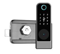 Swokely Smart Lock Keyless Entry Door Lock Anti-Theft Biometric Password Door Lock Tuya App Remote Operation Waterproof Voice Prompt WiFi Smart Lock for Outdoor Courtyard Electronic Lock