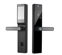 Swokely Smart Lock with Camera 4.5 Inch Screen BT Keyless Entry Door Lock TY APP/Fingerprint/Password/Card/Mechanical Key Unlocking Methods Door Lock for 40-120mm Thickness Office Home Bedroom Door