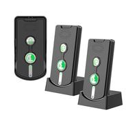 Swokely Wireless Doorbell Intercom Rechargeable Long Distance Smart Intercom Doorbells for Home Office Real-Time Two-Way Communication Electronic Doorbell (Black)