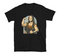 Swole Mona Lisa Lifter Bodybuilder T-Shirt Black L