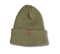 Swole Panda 100% Cotton Ribbed Olive Green Beanie Hat Stretch Fit
