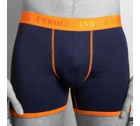 Swole Panda Bamboo Boxers - Navy / Orange Band - L (34-36" / 86-92cm)