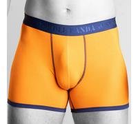 Swole Panda Bamboo Boxers - Orange / Blue Band - S (26-30" / 66-76cm)