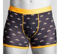 SWOLE PANDA Bamboo Boxers, Perfected for Comfort - Navy Bumblebee - XL (36-40" / 92-102cm)