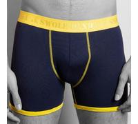 SWOLE PANDA Bamboo Boxers, Perfected for Comfort - Navy & Yellow - L (34-36" / 86-92cm)