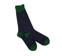 Swole Panda Bamboo Navy Socks Comfort Cuff UK7-11 - Spotted Green