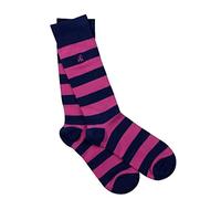 Swole Panda Bamboo Socks UK 4-7 - Pink & Blue Striped Womens Socks