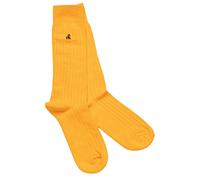 Swole Panda Bamboo Socks UK7-11 - Bumblebee Yellow Ribbed