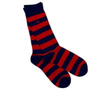 Swole Panda Bamboo Socks UK7-11 - Classic Red Striped Mens Socks