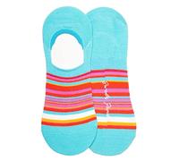 Swole Panda Bamboo Socks UK7-11 - Narrow Pink Striped Mens No Show Socks
