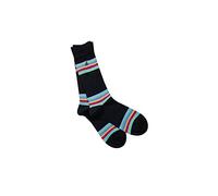 Swole Panda Navy Bold Striped Bamboo Socks - UK 7-11