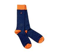 Swole Panda Mens Spotted Bamboo Socks - Orange - 7-11