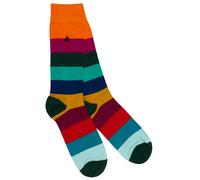 Swole Panda Block Striped Bamboo Socks - UK 7-11