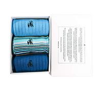 SWOLE PANDA | Luxury Bamboo Socks For Men, Blue, 3 Pack, Size 7-11