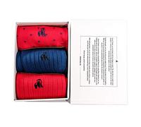SWOLE PANDA | Luxury Bamboo Socks for Men, Red & Blue, 3 Pack, Size 7-11