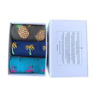 SWOLE PANDA | Luxury Super Soft Bamboo Socks For Men, 3 Pack Gift Box (Tropical Box), Size 7-11