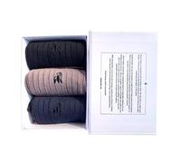 SWOLE PANDA | Luxury Super Soft Bamboo Socks For Men, Black & Navy Box, 3 Pack Gift Box, Size 7-11
