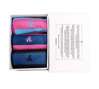 Swole Panda | Luxury Super Soft Bamboo Socks For Women | Size 4-7 | 3 Pack Striped Gift Box