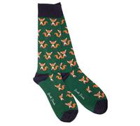 SWOLE PANDA Mr Fox Bamboo Socks, Green - UK 12-15 (US 13-15.5 / EU 47-50)