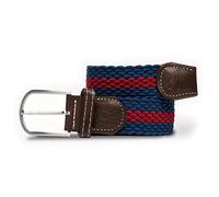 SWOLE PANDA Recycled Woven Belt, Elastic Stretch Belt - Burgundy Stripe