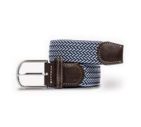 SWOLE PANDA Recycled Woven Belt - Elastic Stretch Belt for Men and Women, Navy Fine Weave