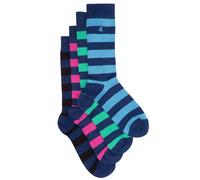Swole Panda Striped Bamboo Sock Bundle - Four Pairs - Multi-coloured, UK 12-15