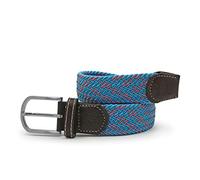 SWOLE PANDA Unisex Recycled Woven Belt, Elastic Belt for Men and Women, Belt Buckle Stretch Woven Belt - Sky Blue Fine Weave