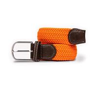SWOLE PANDA Unisex Recycled Woven Belt, Elastic Belt for Men and Women, Belt Buckle Stretch Woven Belt (Orange)