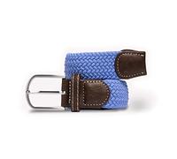 SWOLE PANDA Unisex Recycled Woven Belt, Elastic Belt for Men and Women, Belt Buckle Stretch Woven Belt| Sky Blue