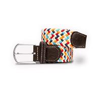 SWOLE PANDA Unisex Recycled Woven Belt, Elastic Belt for Men and Women, Belt Buckle Stretch Woven Belt - Multicolour Zigzag