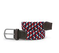 SWOLE PANDA Unisex Recycled Woven Elastic Belt - Blue/Red/White Zigzag