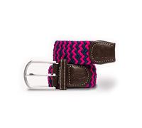 SWOLE PANDA Unisex Recycled Woven Elastic Belt - Pink/Blue Zigzag