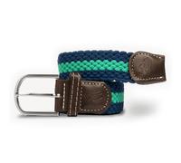 Swole Panda Recycled Woven Adjustable Belt Large - Blue & Green Stripe
