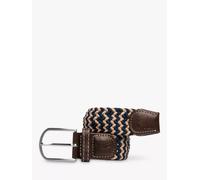 Swole Panda Recycled Woven Adjustable Belt Large - Beige & Blue Zigzag
