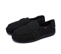 Swollen Feet Diabetic Edema Boots Slippers, Men Adjustable Extra Wide Shoes for Edema Arthritis Fasciitis Swollen Feet(Color:A,Size:11.5 UK)