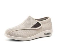 Swollen Feet Shoes, Indoor Outdoor Leisure Sneakers, Women Extra Wide Width Shoes, Lightweight Breathable Adjustable Closures Swollen Feet Arthritis Orthopedic Footwear,37.5