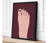 Swollen Foot Study Minimalist Canvas Wall Art Print 18x12 Inch (46 x 30 cm)