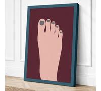 Swollen Foot Study Minimalist Canvas Wall Art Print 24x16 Inch (61 x 41 cm)